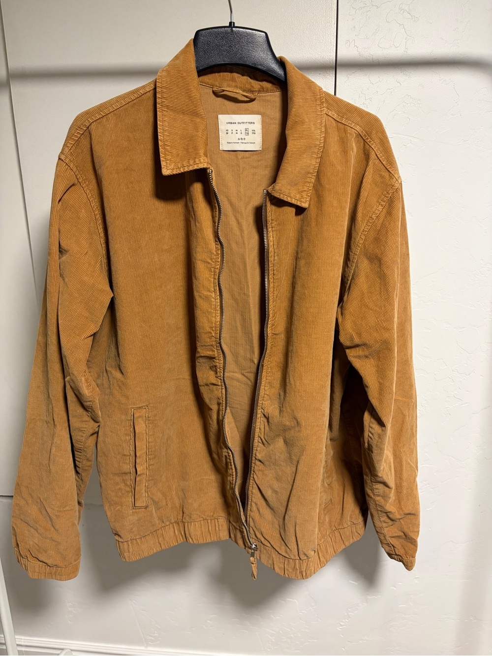 Urban Outfitters Mustard-Tan Corduroy Bomber Jacket